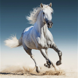 Povlak na polštář White Horse Kůň micro 40x40 cm