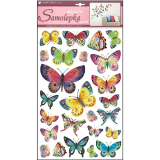 Samolepky na zeď motýli barevní 48 x 29 cm