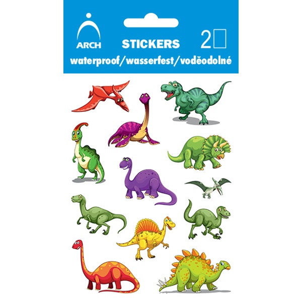 Dětské voděodolné samolepky dinosauři 02 2 archy
