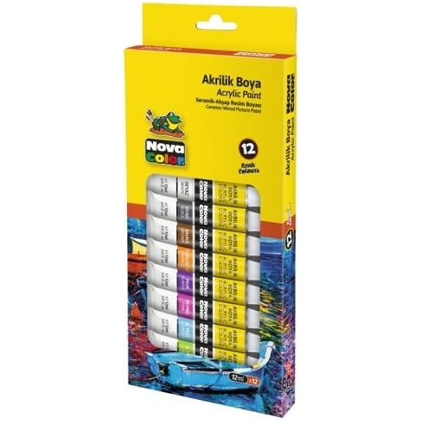 Akrylové barvy 12 ks x 12 ml