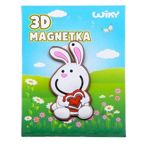 Magnetka 3D Zajíček se srdíčkem