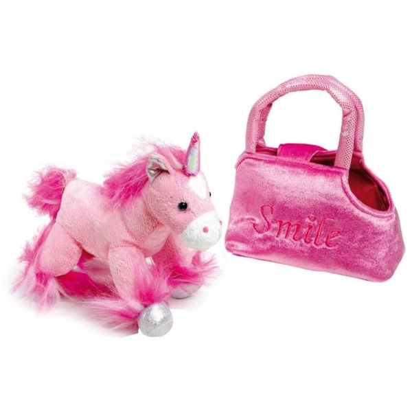 Plyšový jednorožec v kabelce Fina