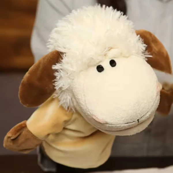 Plyšový maňásek na ruku Ovečka  27 cm