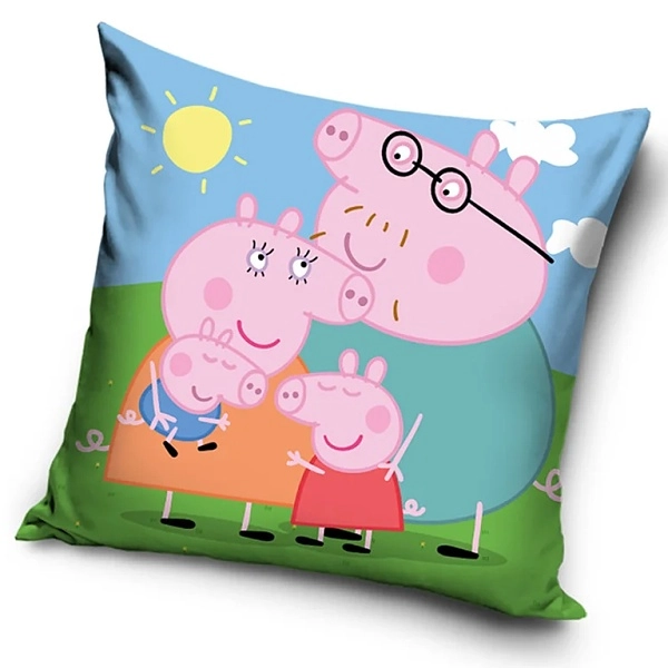 Povlak na polštářek Prasátko Peppa Rodinné objetí 40 x 40 cm