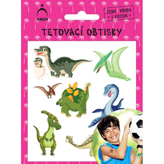 Dětské tetovací obtisky dinosauři 02