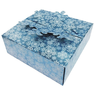 Krabička skládací dárková modrá 15x15x5 cm