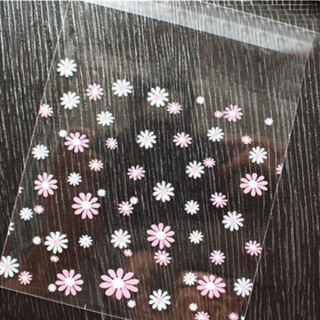 Celofánový sáček s potiskem Květiny 7 x 7 cm