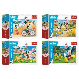 Minipuzzle Mickey Mouse Den s přáteli 54 dílků v krabičce