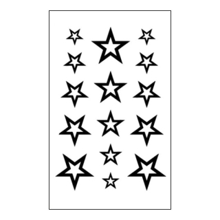 Dočasné tetování černé hvězdy 10,5 x 6 cm