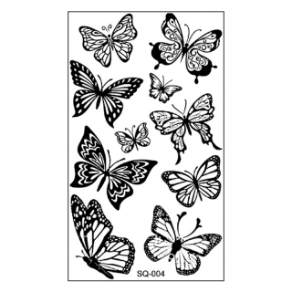 Dočasné tetování černé motýlci 10,5 x 6 cm