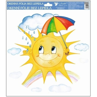 Okenní fólie sluníčko a deštník 30 x 33,5 cm 